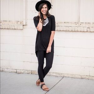 Lularoe OS Black LEGGINGS one size